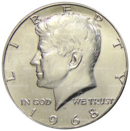 1/2 доллара (50 центов) 1968 года D США