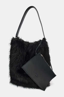FAUX FUR BUCKET BAG - Zara фото 5