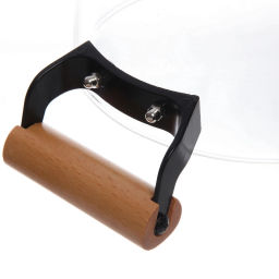 Кастрюля из боросиликатного стекла 3,5л "Хай-Тек" с деревянными ручками