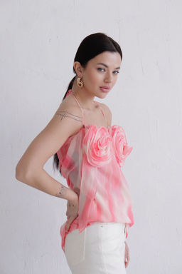 Топ с декором розовый - Martichelli фото 3