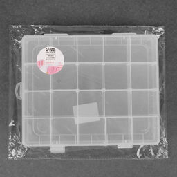 Органайзер для хранения мелочей, передвижные ячейки, 20 ячеек, 20.8×17.5×4 см, прозрачный