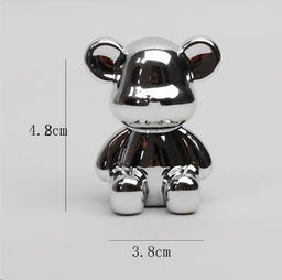 Фигурка Мишка 5 см / S-3117 /уп 50//500/1000/серебро