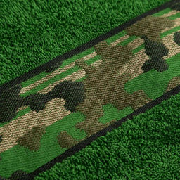 Полотенце махровое Love Life Милитари 70?130 см, цв. хаки, 100% хлопок, 360 г/м?