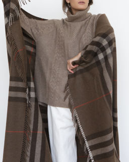 Плед из пуха яка 15070 коричневый