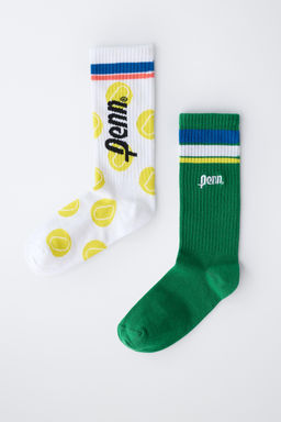 PACK DOS CALCETINES LARGOS PENN  / Blanco / Verde - Zara фото 4