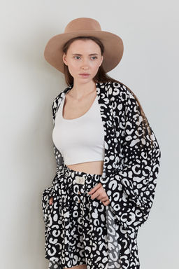 Костюм женский SET057/01/Черный,белый