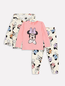 Minnie Mouse Bask?l? K?z Bebek 3l? Tak?m