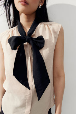 Blusa con lazada - H&m фото 2