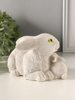 Фигурка гипс Кролики пасхальные, 10?10?18 см, серый