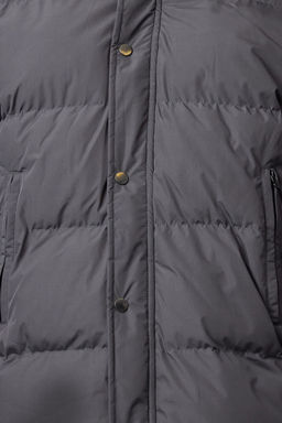 TRENDYOL MAN Antrasit Regular Fit Kapusonlu Fermuar Cepli Sisme K?sl?k Mont TMNAW25MO00021 - Trendyolmilla фото 4