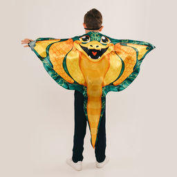 Карнавальный костюм «Прикольная Змея», накидка, маска, зелёный