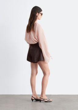 Pantalones cortos de sat?n y silueta acampanada - H&m фото 5