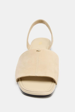 SANDALIA PLANA PIEL TIRA / Marr?n Arena - Zara фото 4