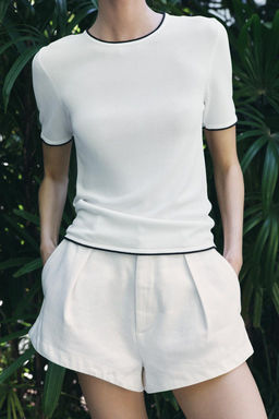 KNIT TOP WITH CONTRAST TRIMS - Zara фото 2