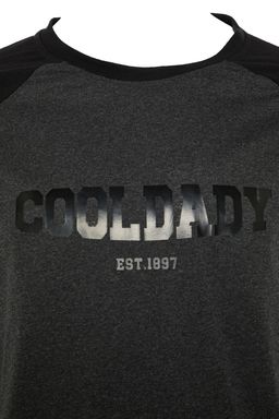 TRENDYOL MAN Siyah-Antrasit Regular Fit Bask?l? Reglan Kol Orme Pijama Tak?m? TMNAW23PT00032 - Trendyolmilla фото 14