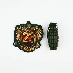 Подарочный набор, блокнот 32 листа и ручка-граната «23 февраля: Для настоящего героя»