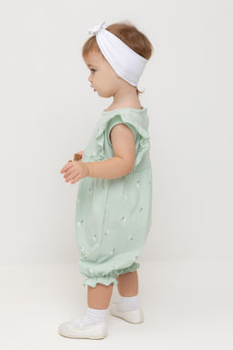 Crockid _ КР 6408/пастельно-зеленый,милые цветочки к543 полукомбинезон (песочник) д/дев яс фото 3