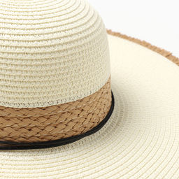 Шляпа женская MINAKU, цвет белый, коричневый, размер 58