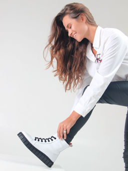 Ботинки 214.1918bl. white/Шерсть