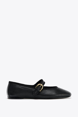 FLAT LEATHER BALLERINAS - Zara фото 2