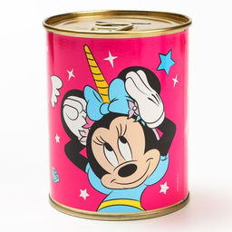 Цена за 2 шт. Копилка металлическая, 9.5 см × 7.5 см × 7.5 см, Минни Маус