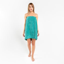 Полотенце банное Экономь и Я «Парео» 68×150 см, цвет голубая трава, 100%хл с AIRO, 320 г/м²