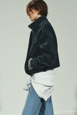 100% SUEDE LEATHER JACKET WITH POCKETS - Zara фото 4