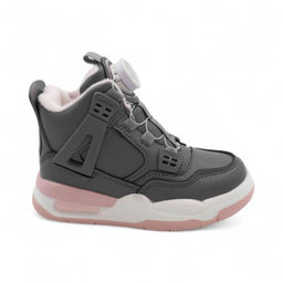 Зимние кроссовки на меху В7177-15 серо розовые - BONCY фото 2