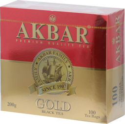 AKBAR. Gold 200 гр. карт.пачка, 100 пак.