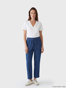 Beli Lastikli Carrot Fit Kad?n Jean Pantolon
