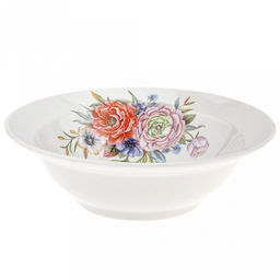 Миска фарфоровая "Розы 3D" 2 вариант д170мм, 300мл, h55мм (Россия)