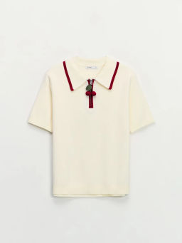 Джемпер из вискозы с брошью / Zarina