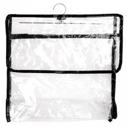 "Кристалл" Сумка-органайзер 38х17х37см, ПВС, с вешалкой, с крючком на липучке, черный кант (Китай)