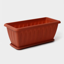 Ящик балконный для цветов «Фелиция», 7 л, 40×18×16 см, пластиковый, цвет терракотовый