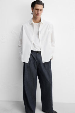 PLEATED WIDE-LEG JEANS - Zara фото 7
