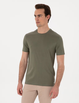 Haki Slim Fit Merserize Basic Ti__rt