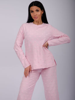 Пижама "Лёгкость 2" розовая, махра