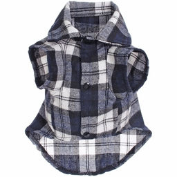 Кофта - рубашка фланелевая для мелких пород собак и кошек "BRO Style", цвет черный, р 2XL