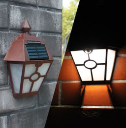 Светильник садовый настенный на солнечной батарее 14х19 см / PM-614 /уп 72/ - Галеонтрейд фото 2