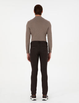 Kahverengi Slim Fit Kanvas Pantolon