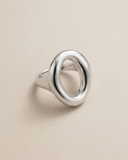 Кольцо с белым серебрением