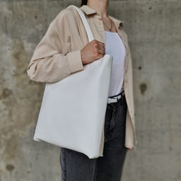 Женская кожаная сумка шоппер 8688-220 Белый