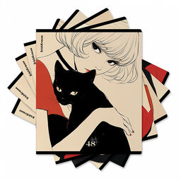 Цена за 5 шт. Тетрадь общая ученическая ErichKrause Elegant Style, 48 листов, матовая ламинация, клетка_MIX-PACK