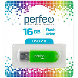 Флеш-накопитель 16Гб "Perfeo C03" Green