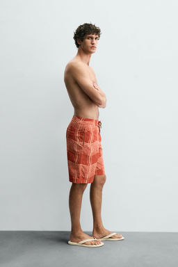 OTIS KWAME KYE QUAICOE PRINTED LONG SWIMMING TRUNKS - Zara фото 14