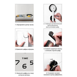 Часы настенные интерьерные для кухни, 3d «Время кофе», большие, d=50 см, чёрные