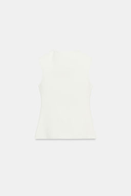 TOP CHALECO BOTONES / Blanco roto
