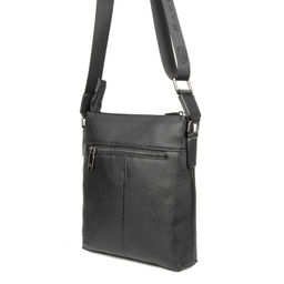 7554-1 black, Мужская кожаная сумка "мессенджер", Barcelo Biagi
