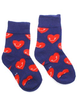 Детские носки 3-5 лет 15-18 см Love Сердечки на синем