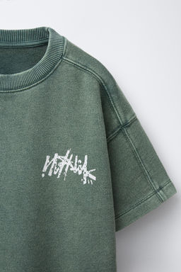GRAFFITI FADED-EFFECT T-SHIRT - Zara фото 3
